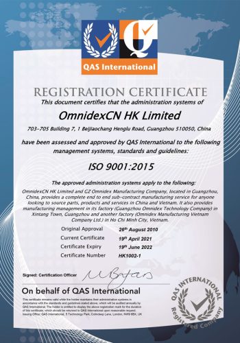 ISO 9001certification_quality manufacturing supplier_industrial manufacturing engineering services_international offshore manufacturer_Omnidex 2022 June